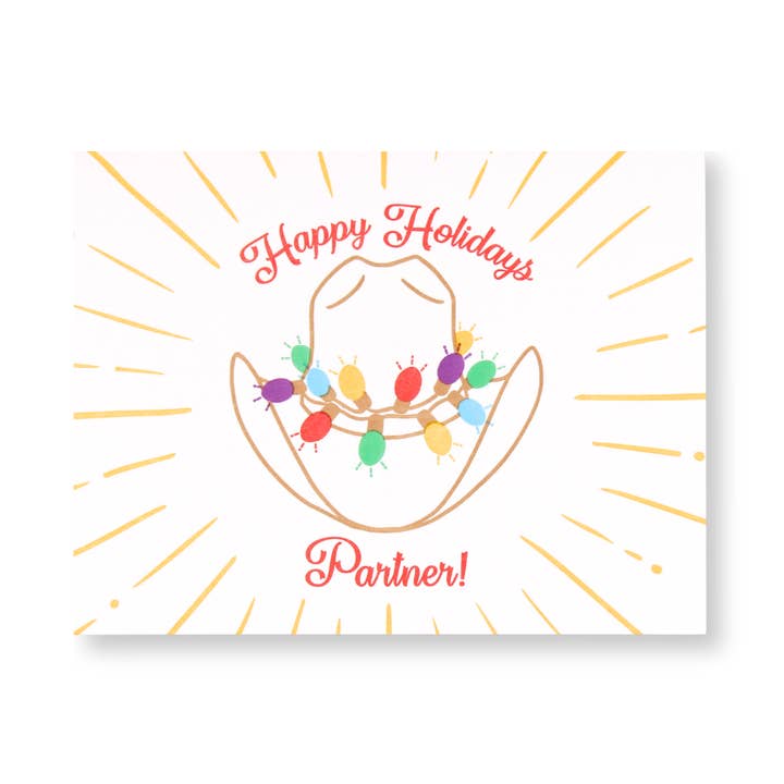 Holiday Hat Letterpress Card for wholesale by Letterpress PLAY