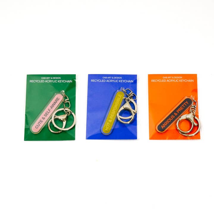 Gab Art & Design - Wholesale Keychain - Unisex - hot & responsible recycled acrylic keychain / bag charm
