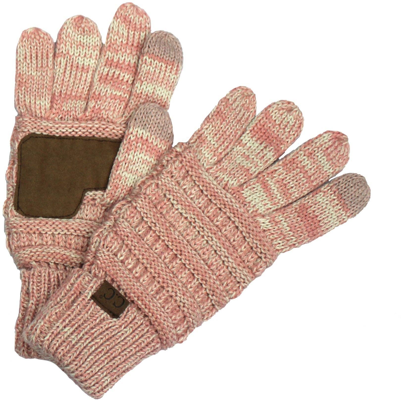 Truly Contagious - Wholesale Gloves - Women's - CC Beanie Wholesale 2-Tone Touchscreen Women's Gloves G-80021