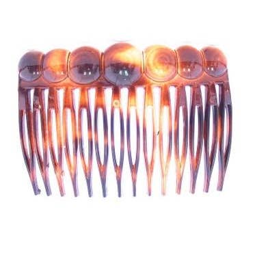 Französische Schildkrötenschale Seitenhaarkämme mit dekorativen Kugeln 552 für den Großhandel von CARAVAN J NAHON IMPORT