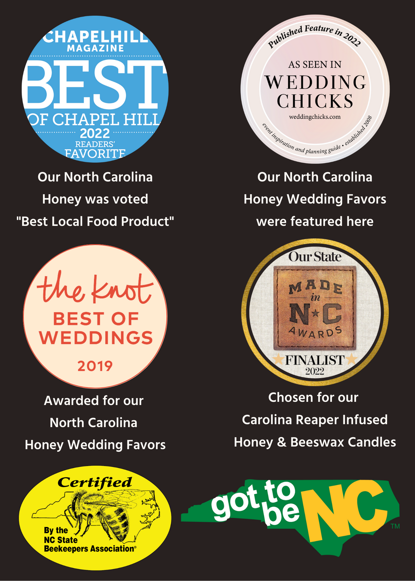 King Cobra Apiary Honey - Wholesale Honey - North Carolina Local Honey - 8 oz Glass Jar - Raw Wildflower1