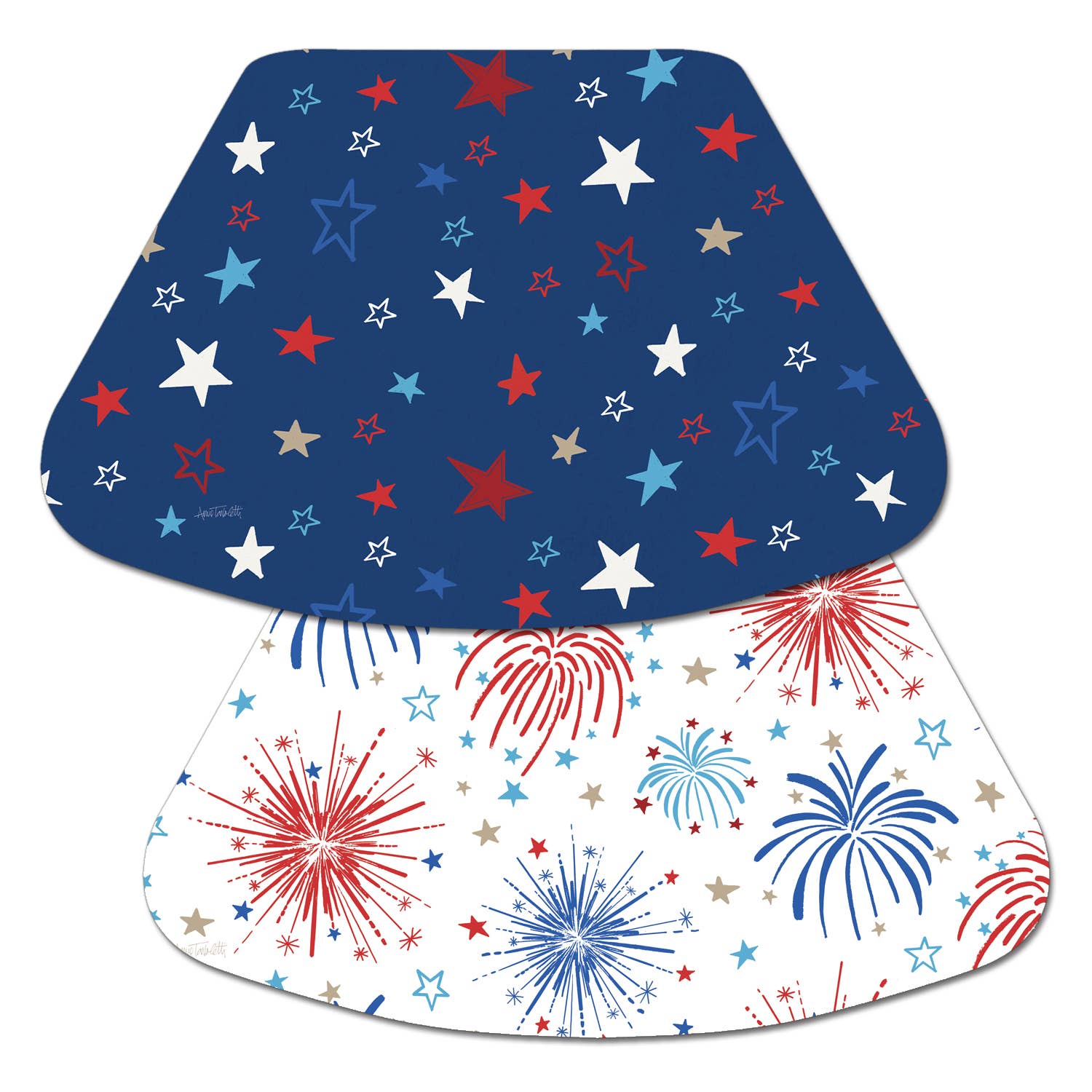 CounterArt/Highland Home/Thirstystone – wholesale Placemat – "Star Spangled"  Wedge Reversible Flexible Placemat0