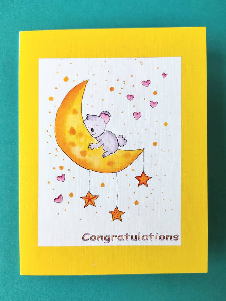 New Born Wishes Greeting Card| Congratulations Card for wholesale by Artcolorworks