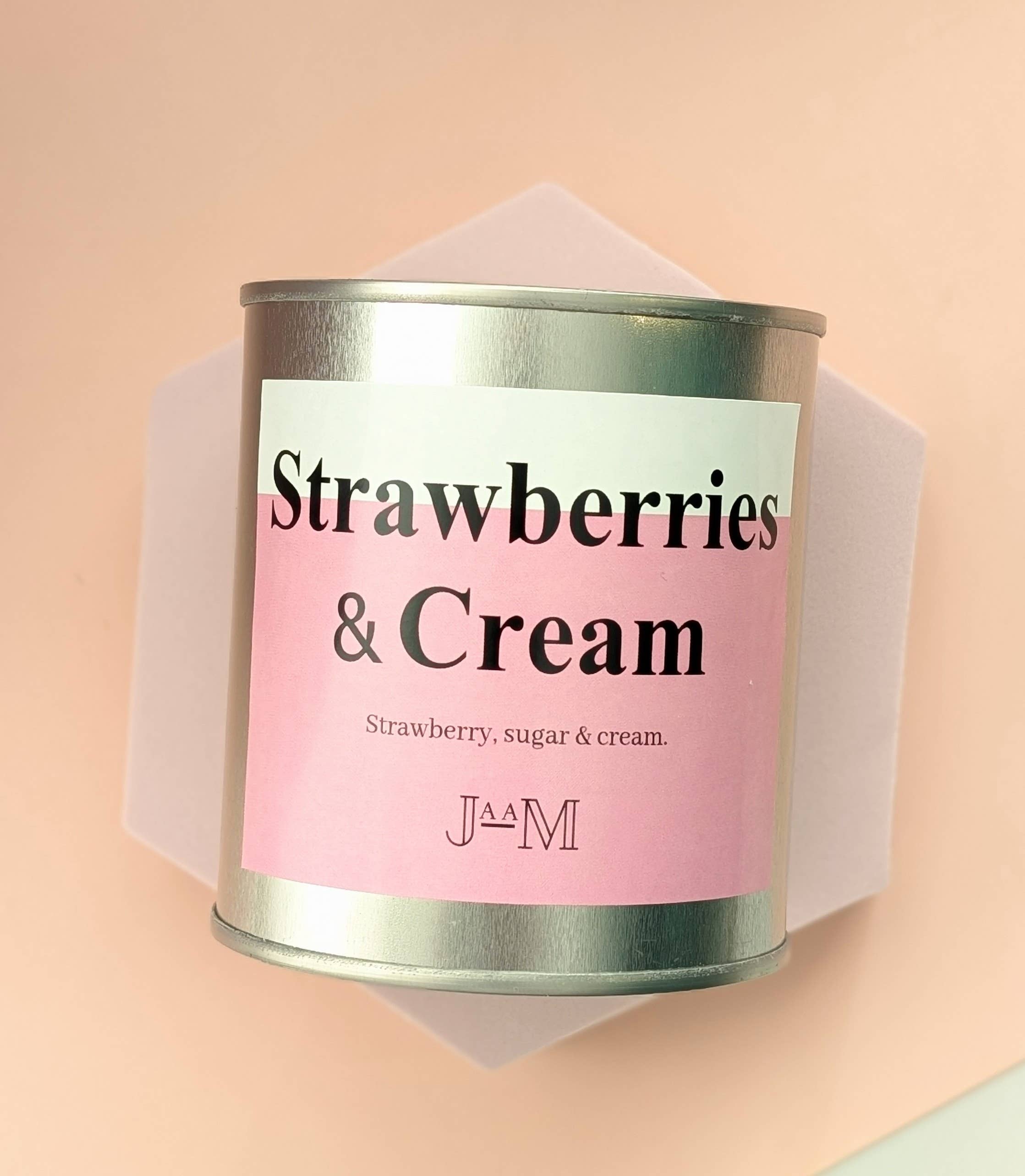 JaaM – wholesale Travel candles – Strawberry & Cream Wood Wick Candle Summer Scent Candle1