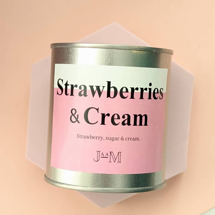 JaaM – wholesale Travel candles – Strawberry & Cream Wood Wick Candle Summer Scent Candle1