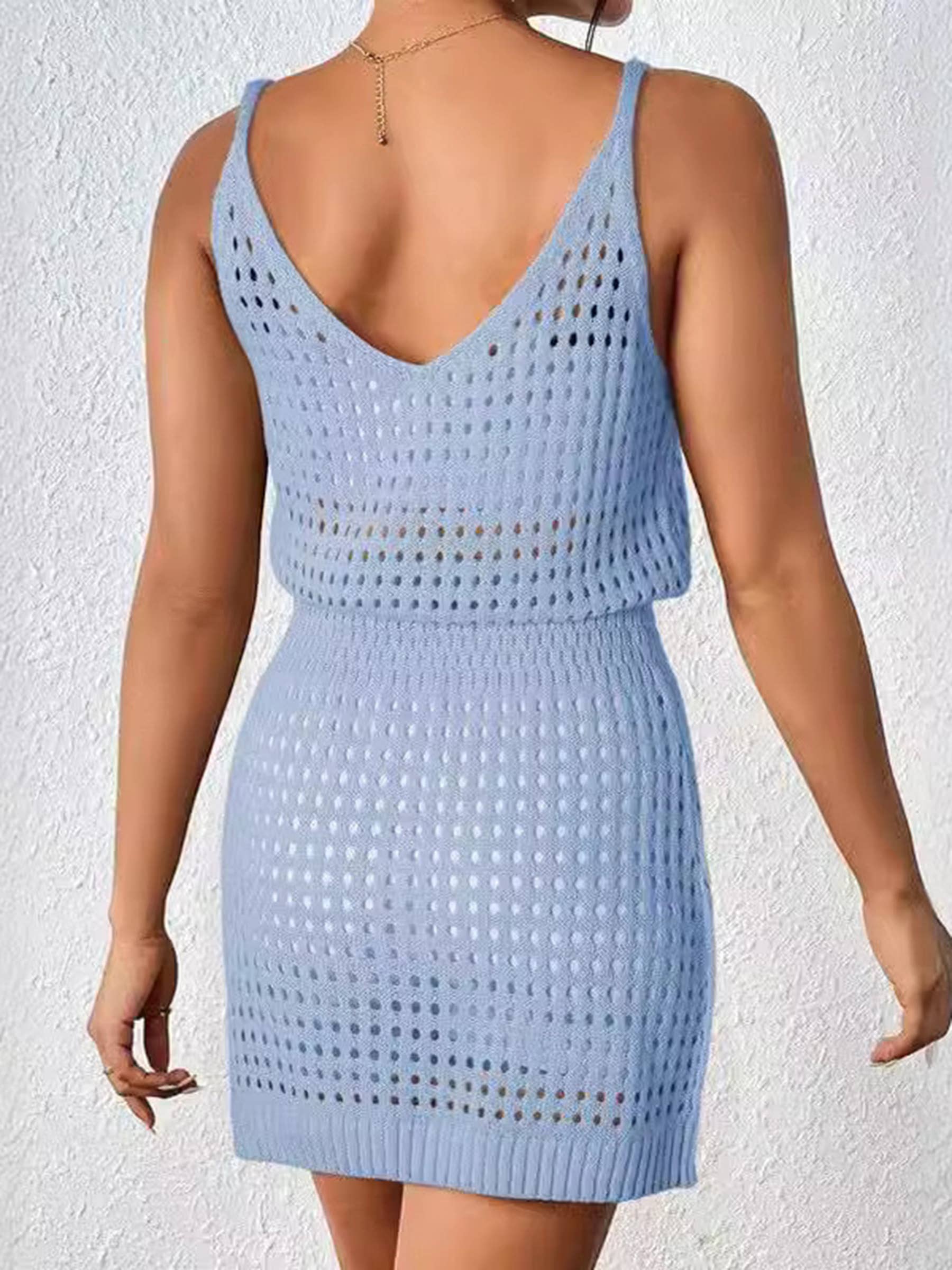 Wholesalesir - Wholesale Swim Cover Up - Women's - Sexy Hollow Out Beach Dress7