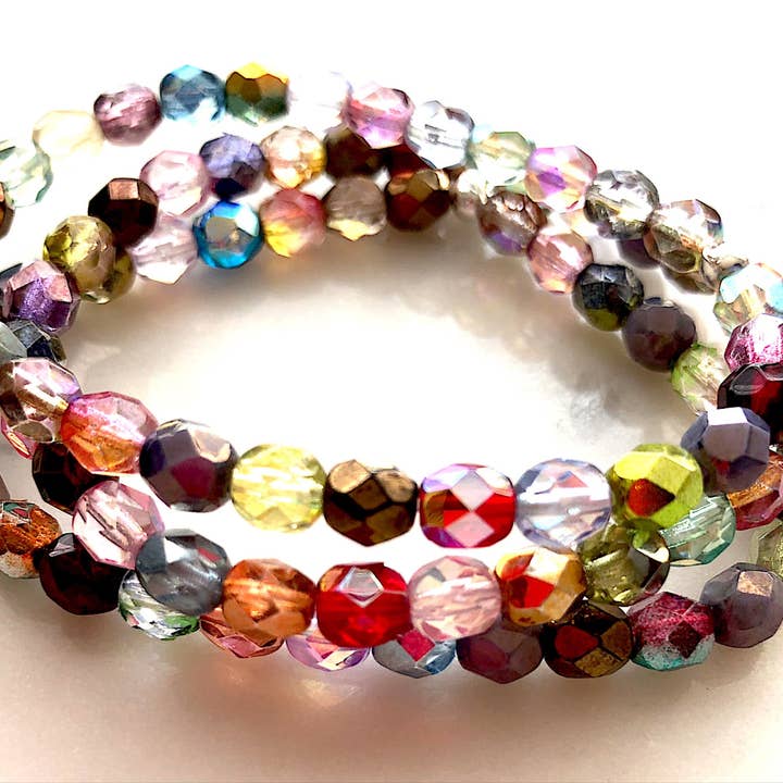 Stabling armbånd, tjekkisk glas perle sæt, juvel toner, for engroshandel hos ShellyCakes