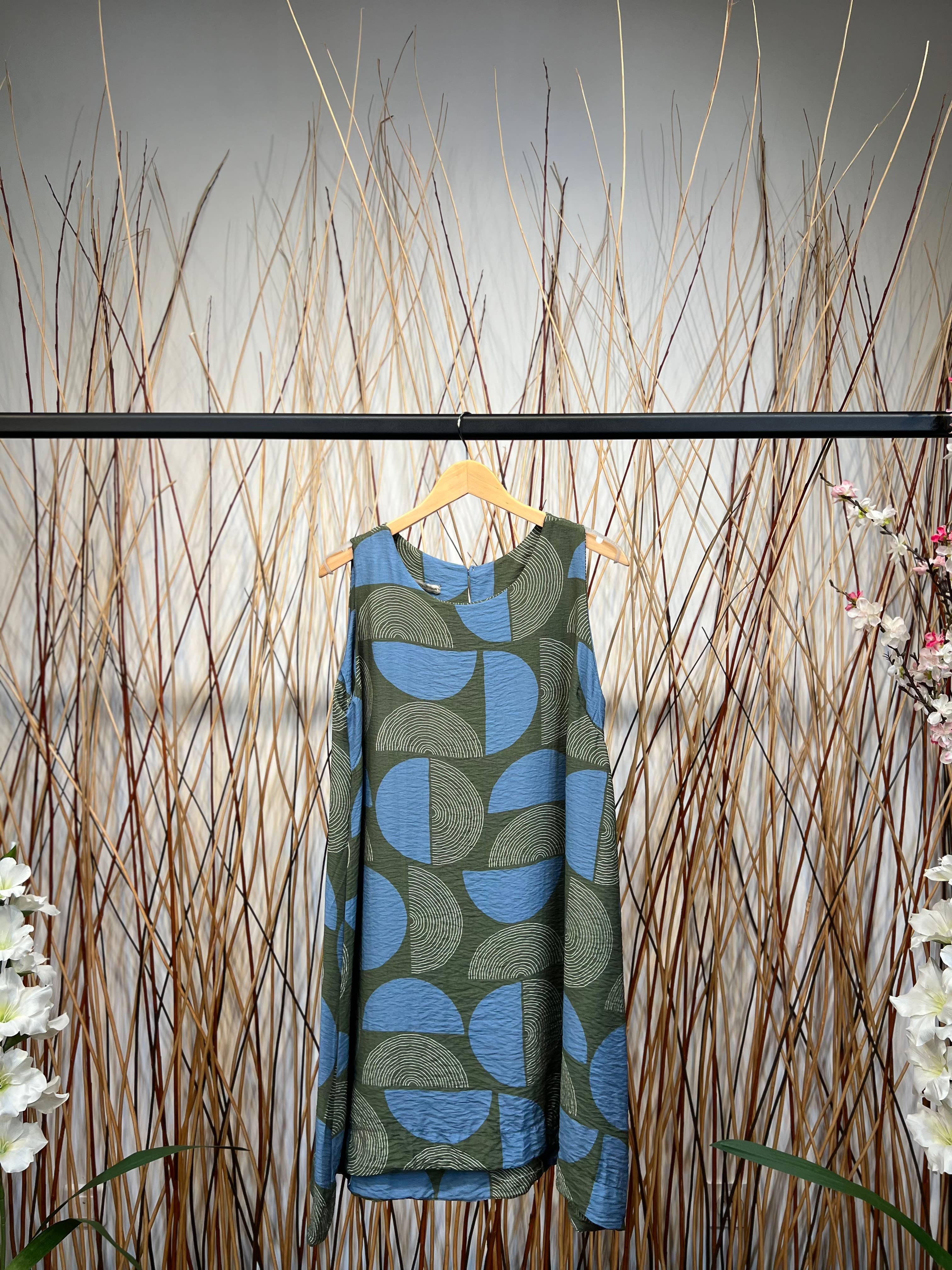 L'Emotion - Wholesale Dress - Women's - Mid-Thigh Length Circle Pattern Dresses 0