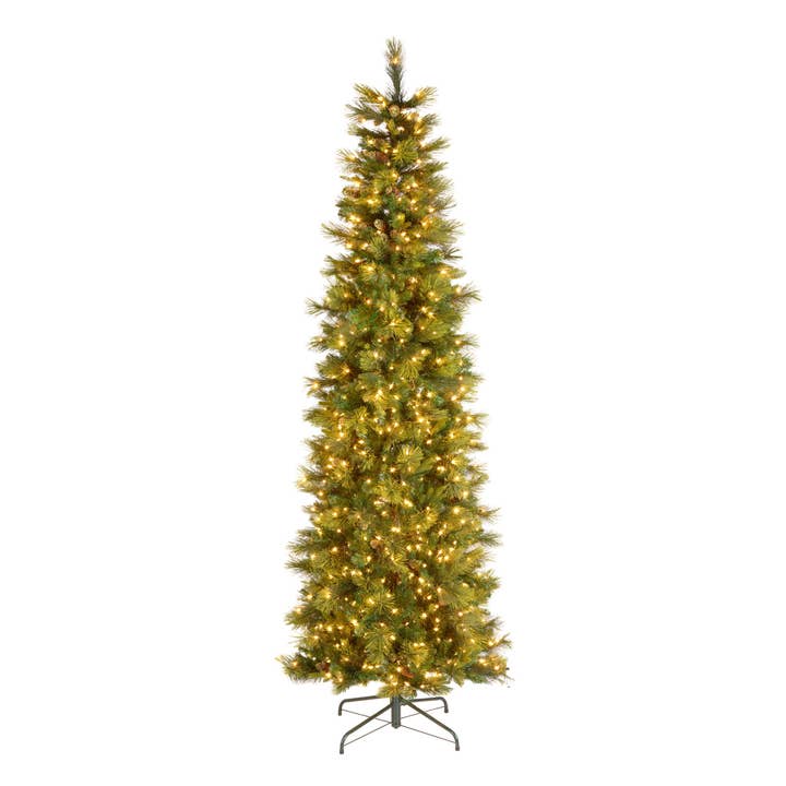 9 ft. Pre-Lit Carolina Pine Slim Tree with Clear Lights for wholesale by National Tree Company