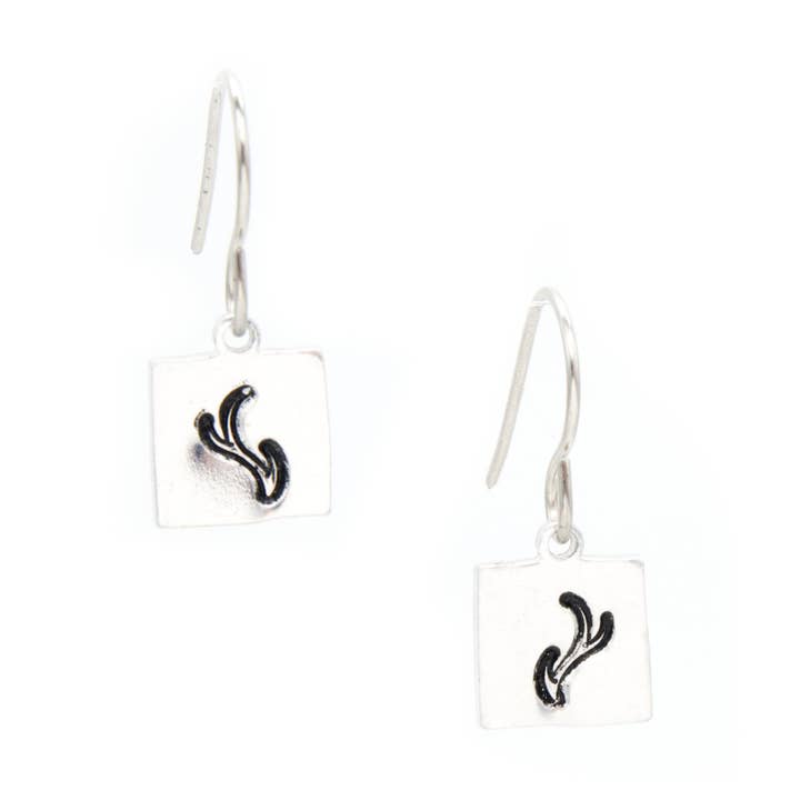 Boucles d'oreilles Deer Antler pour la vente par Stamp and Stampbility