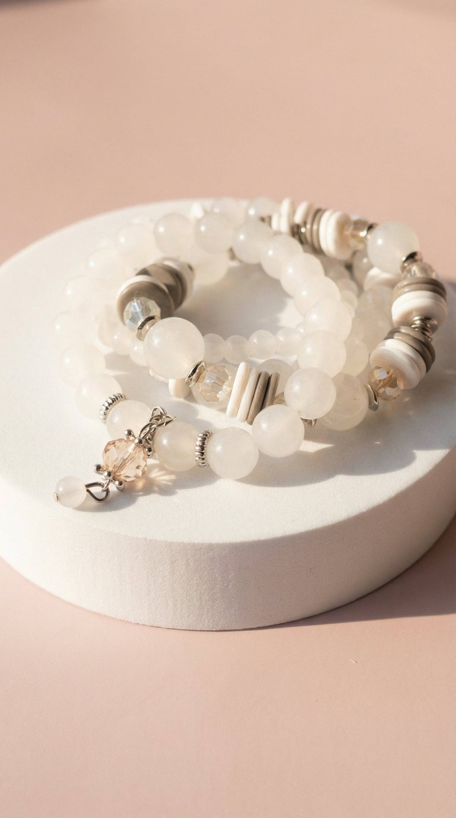 Arya Jewellery Wholesale – wholesale Jewellery set – Crystal Charm Ceramic Beaded Bracelet Set2