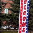 Banner, "WELCOME" Sign, Pole Kit Flag Outdoor Signage 27" w by 142-1/2"H 13042 for wholesale by FIXTUREDISPLAYS