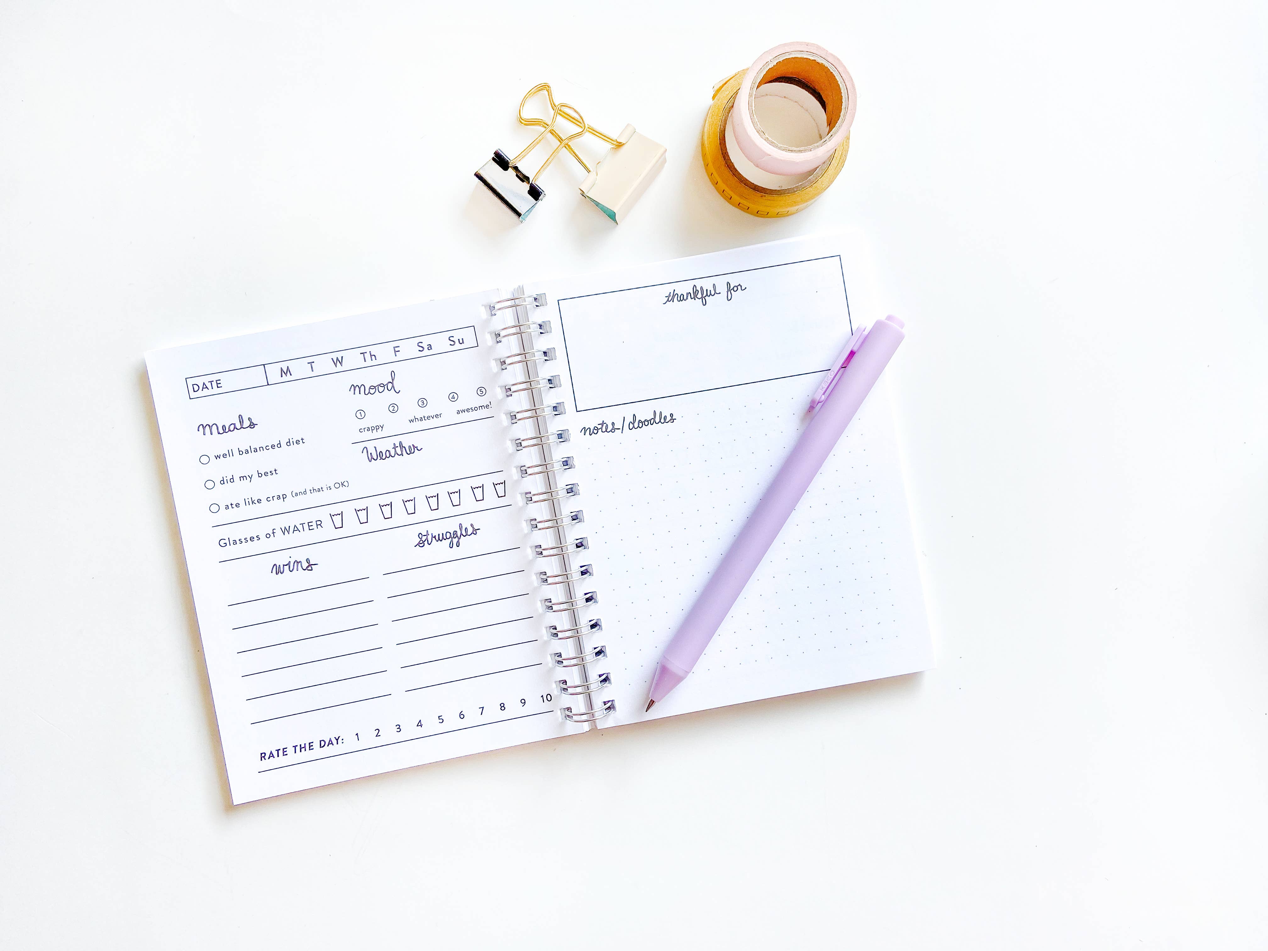 Steel Petal Press - Wholesale Notebook - Pocket Tracker Habit Tracker Spiral Notebook4