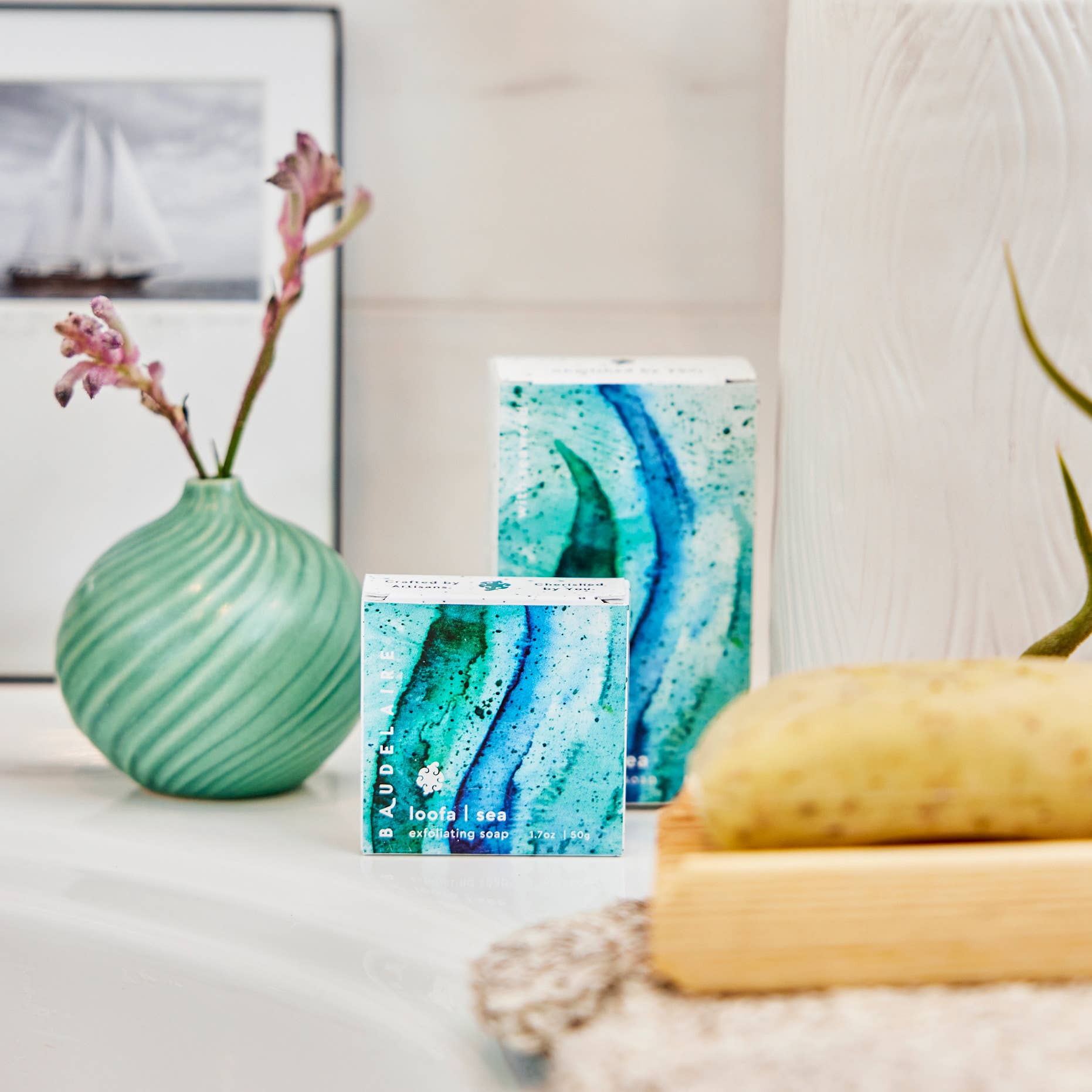 Baudelaire - Wholesale Bar Soap - Sea Loofa 1.7oz - Cylinder & 24 Bars1