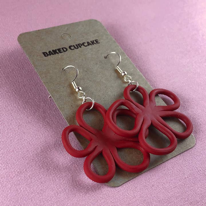Flower Loop Earrings - View More Colors for wholesale by Baked Cupcake