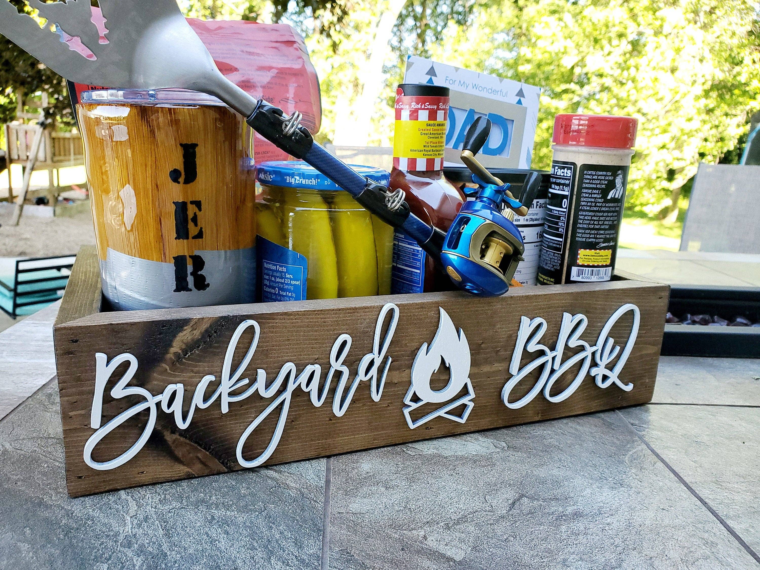 TJSCUSTOMFURNITURE - Wholesale Outdoor Grill Tools - 3D Backyard BBQ Box- Backyard BBQ - BBQ Caddy - Camping Station - BBQ Bar - Father's Day gift- Outdoor Food Tray - Camping food station1