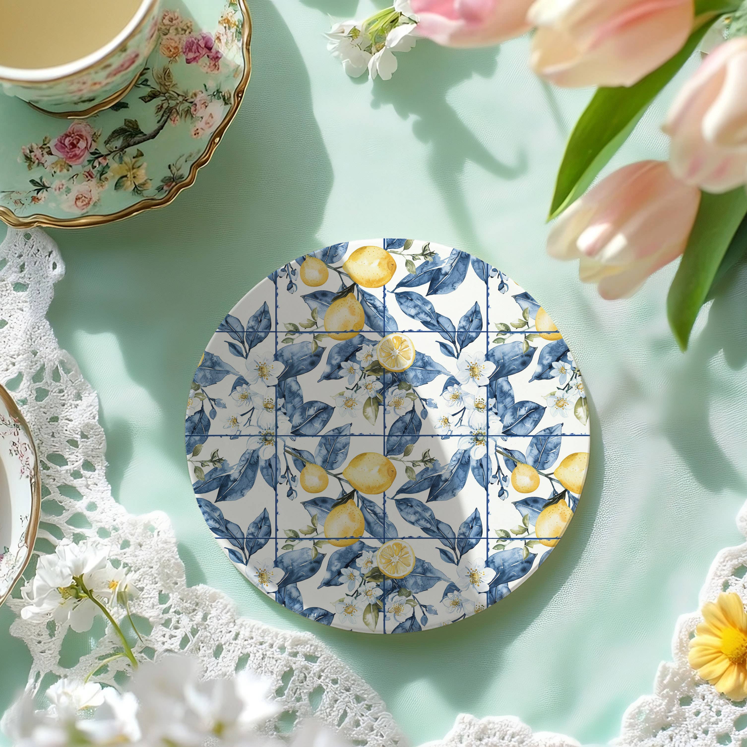 Gia Roma - Wholesale Coasters - Blue and White Chinoiserie Coasters | Elegant Kitchen Decor 54
