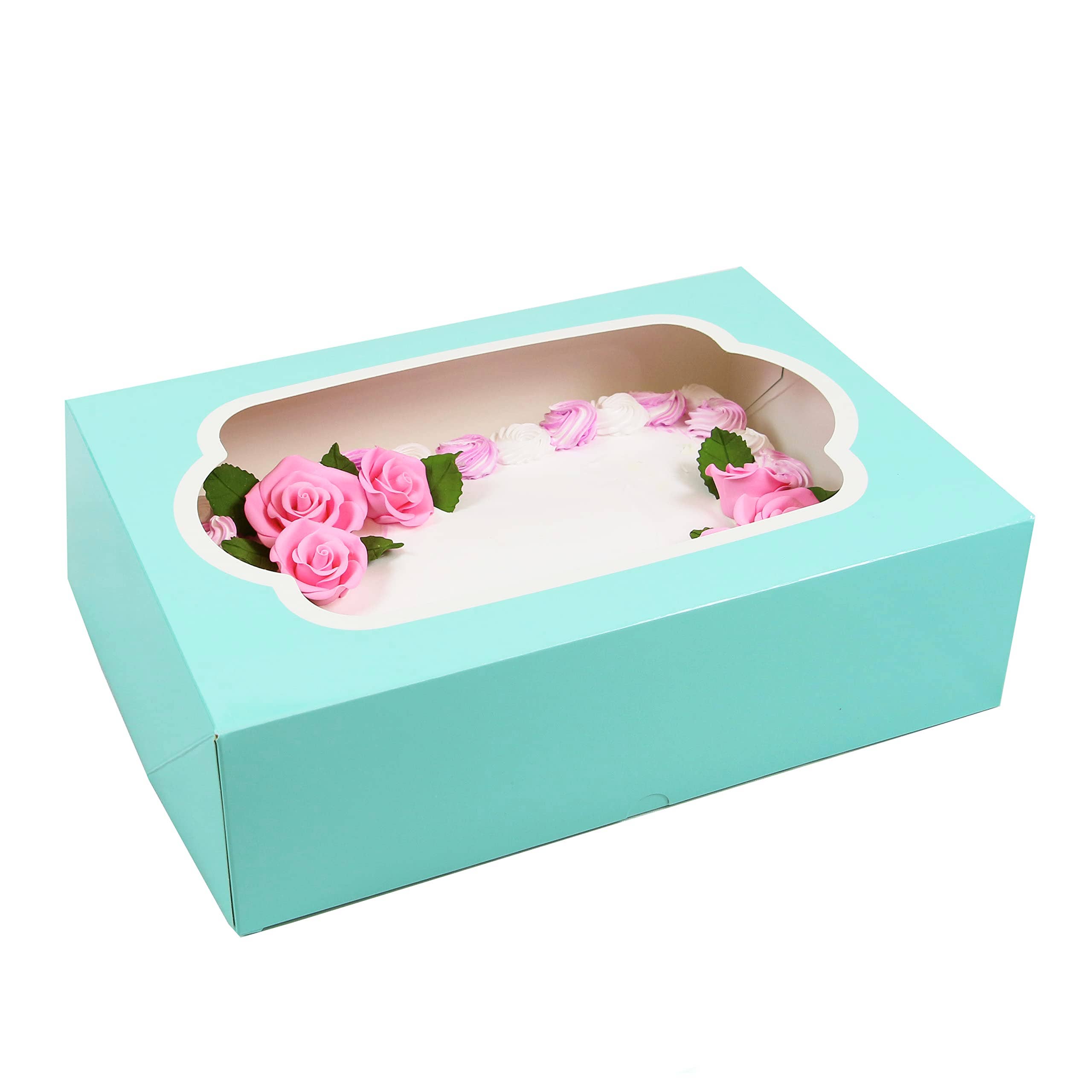 Global Sugar Art - Wholesale Cake Decorating Kit - Global Sugar Art Quarter Sheet Cake & Cupcake Box with Window and Cupcake Insert, Auto-Popup, 14 x 10 x 4 Inches, 5 Count13