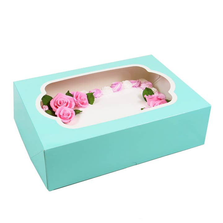 Global Sugar Art - Wholesale Cake Decorating Kit - Global Sugar Art Quarter Sheet Cake & Cupcake Box with Window and Cupcake Insert, Auto-Popup, 14 x 10 x 4 Inches, 5 Count13