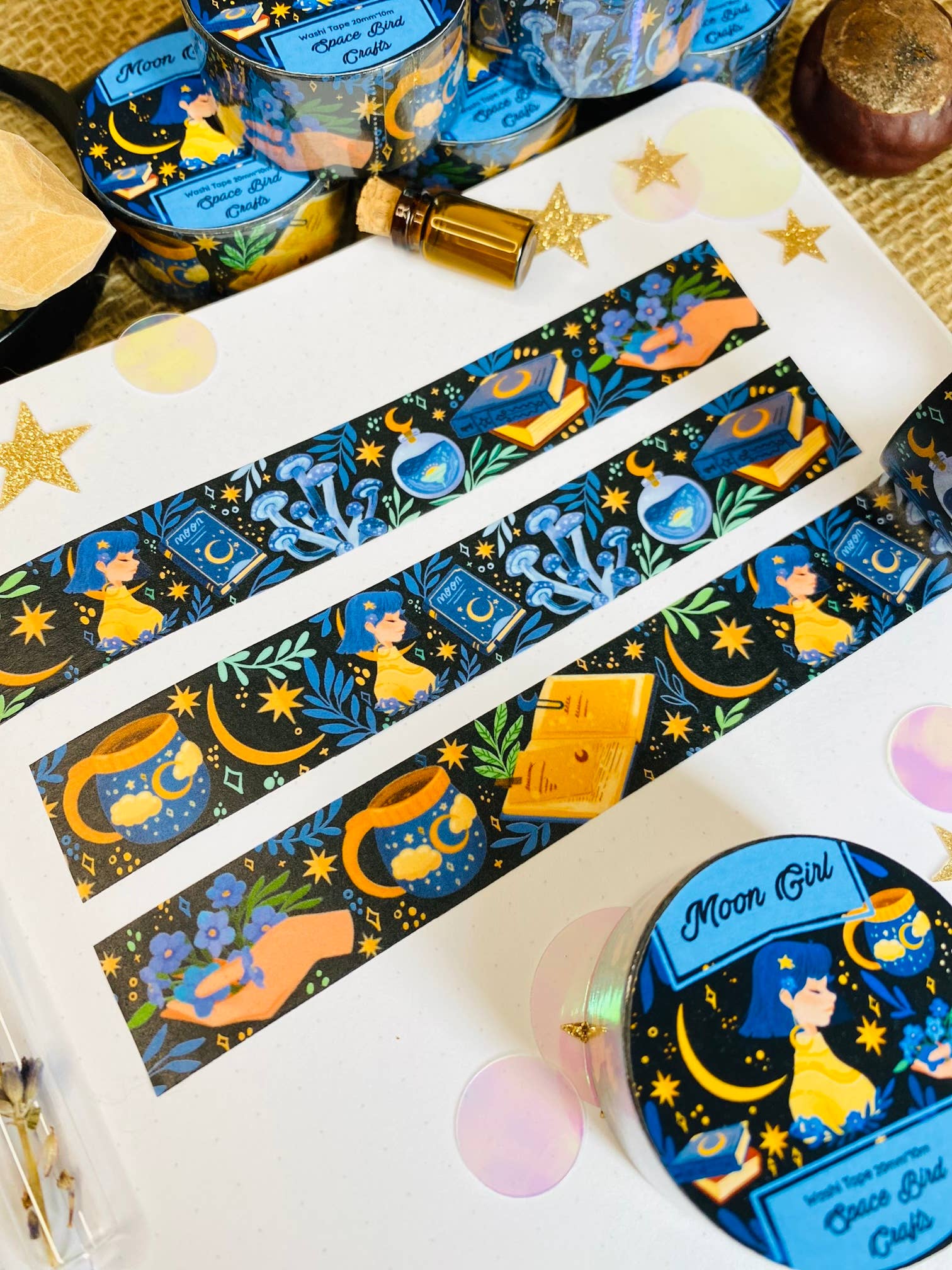 Split Moon Studios - Wholesale Washi Tape - Moon Girl Washi Tape - Cute Washi Tape- Washi Tape1