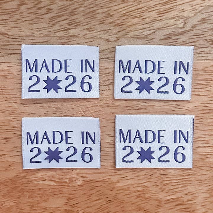 Feito em 2026 Etiquetas Tecidas - BRANCO por atacado de Running Stitch Quilts