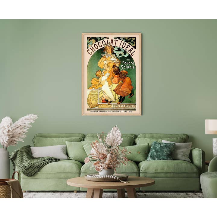 Rock Paper Scissors Wall Art - Vente Poster - Chocolat Ideal par Alphonse Mucha