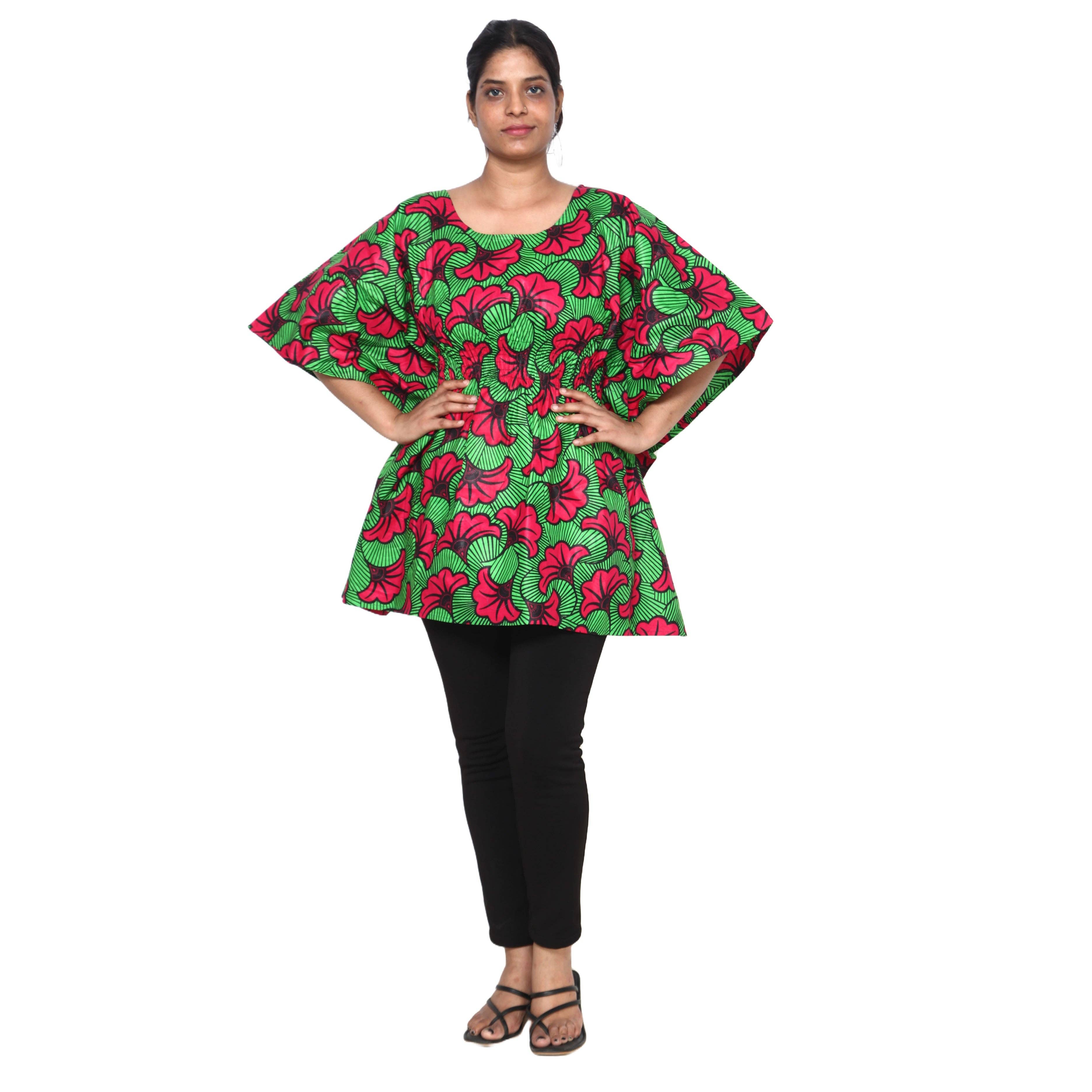 African Stars - Wholesale Kaftan - Women's - Women's Half Kaftan With Elastic Waist -- FI-P1451