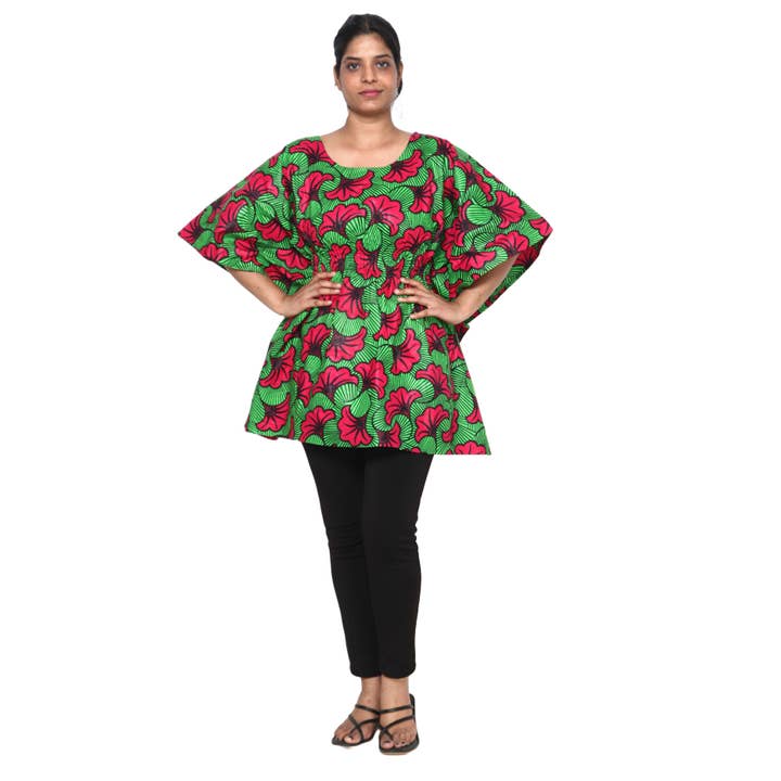 African Stars - Wholesale Kaftan - Women's - Women's Half Kaftan With Elastic Waist -- FI-P1451
