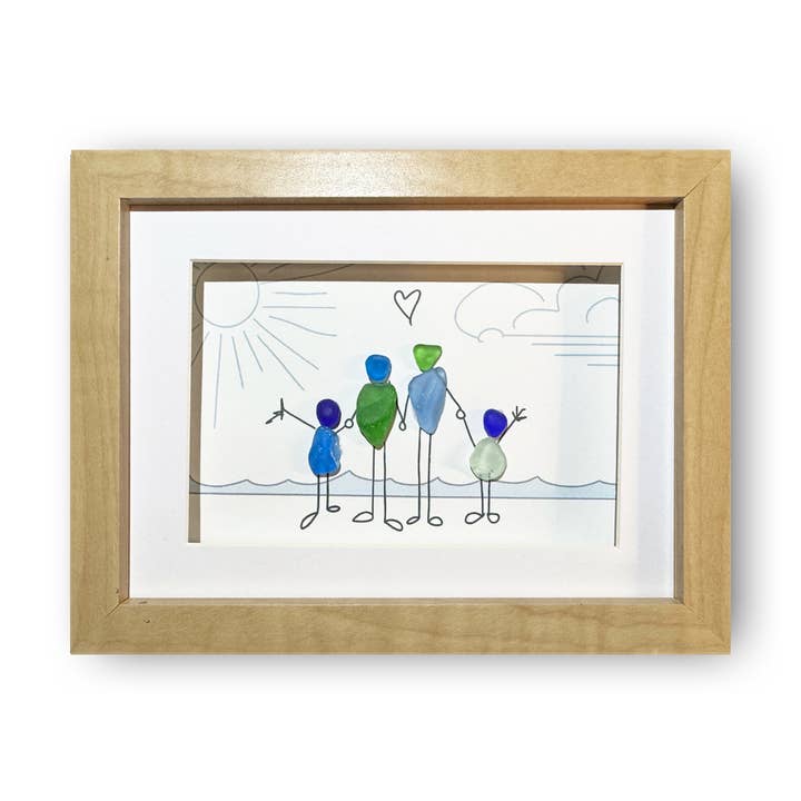 LISART LLC - Wholesale Wall Decor - Kids & Baby - Family of 4, Sea Glass ART0