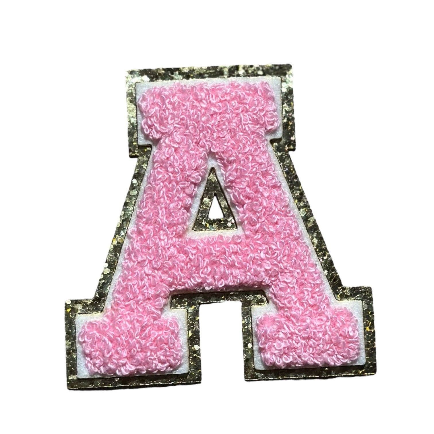 3.12" Light Pink Chenille Letters for wholesale on Faire0