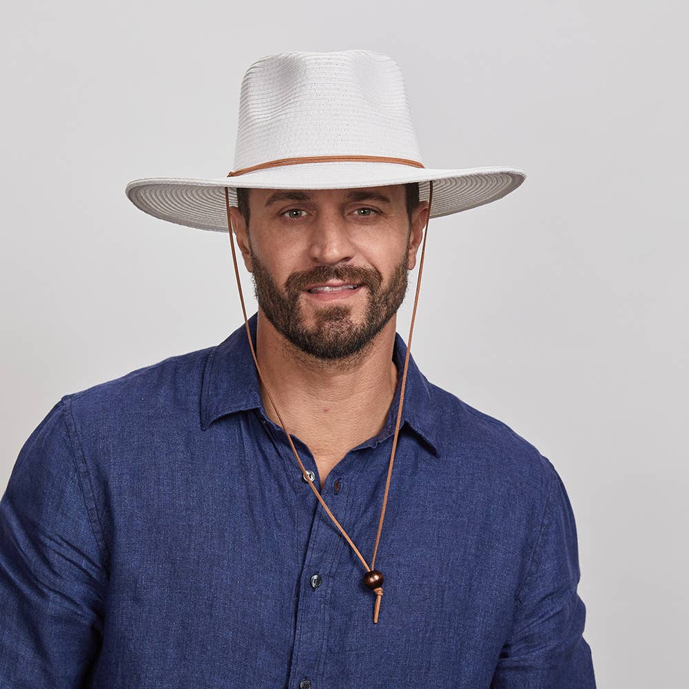 White Safari Wide Brim Straw Sun Hat - Style Felix for wholesale on Faire11
