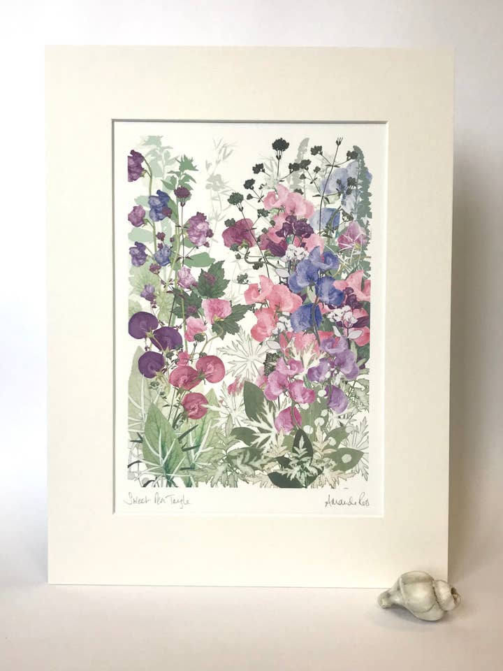Sweet Pea Tangle Print for wholesale by Amanda Ross