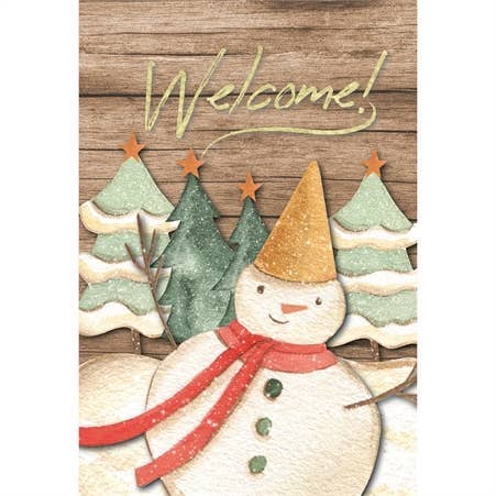 π² Welcome Snowman Garden Flag for wholesale by Dicksons
