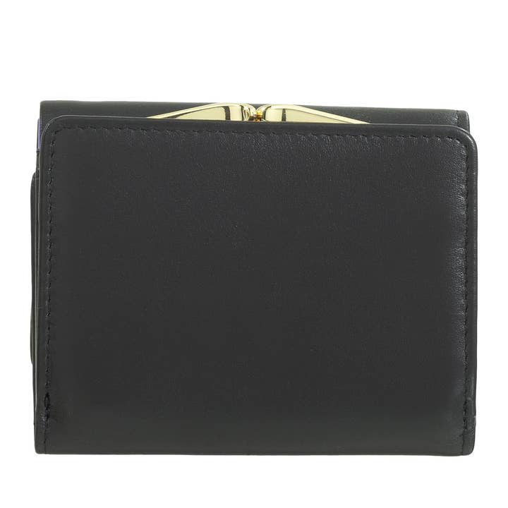 dudu - Wholesale Wallet - Women's - Dudu Women'S Leather Compact Wallet Clic Clac Black Pop2
