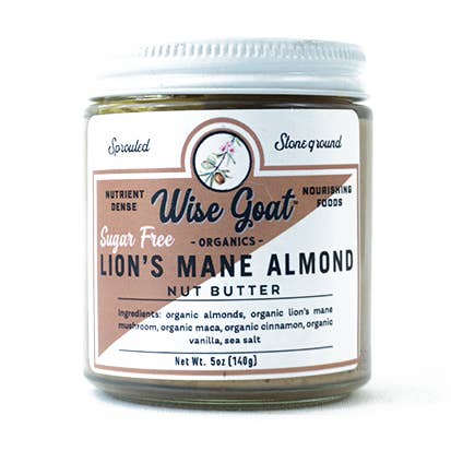 Wise Goat Organics LLC - Wholesale Nut Butter - Lion's Mane Almond Butter SUGAR-FREE0