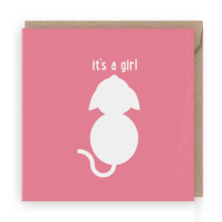 It'S A Girl Greeting Card | eco-friendly for wholesale by Grafiquelien