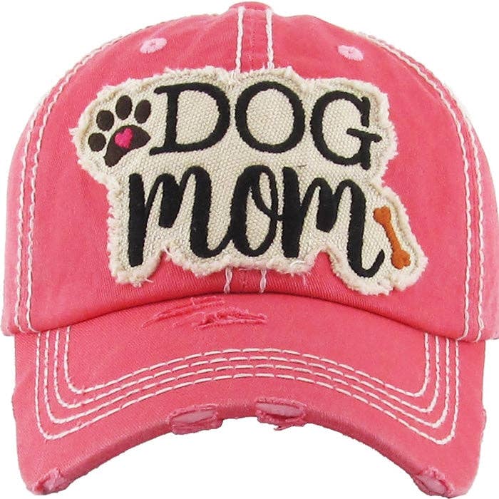 MiMi Wholesale - Wholesale Baseball Cap - Women's - KBV1140 "DOG MOM" Washed Vintage Premium Cotton Cap15