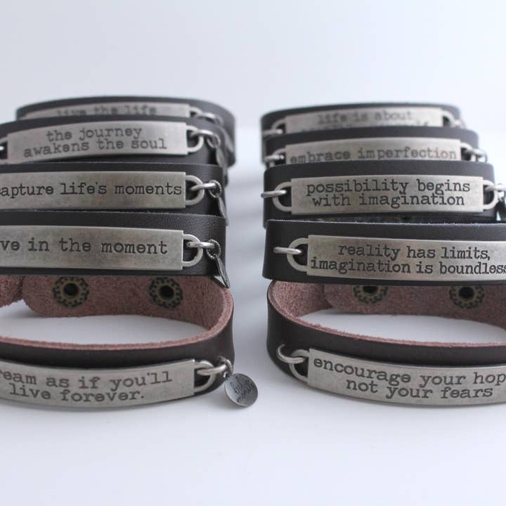 Wholesale Package: Inspirational Quote Cuffs for wholesale by bel monili ™
