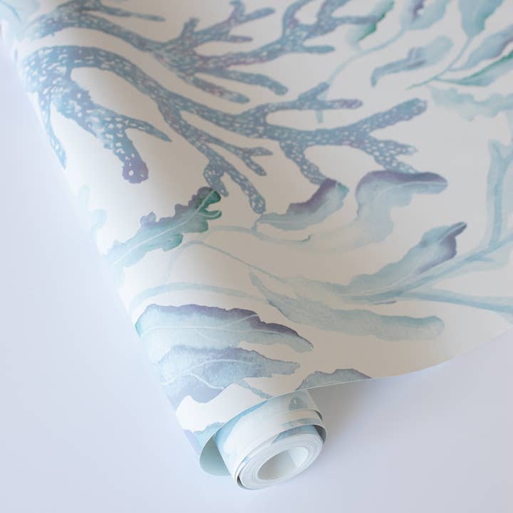 Coral Reef Aqua Peel and Stick Wallpaper, 28 sq ft for wholesale on Faire8