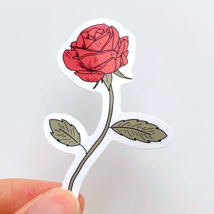 Rose klistermärke - juni födelse månad blomma klistermärke för wholesale av Slik Art and Design