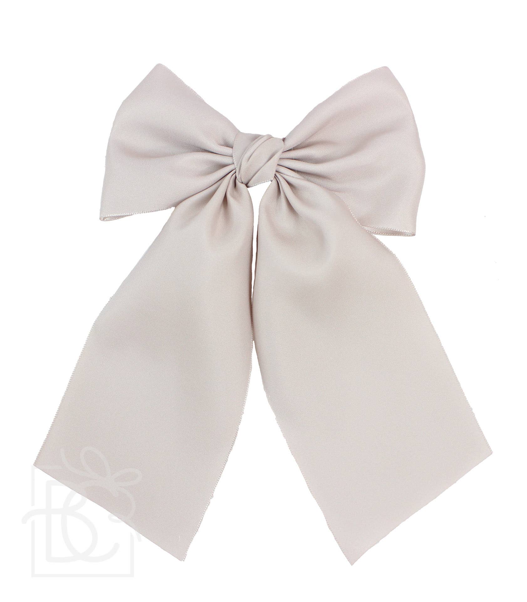 Beyond Creations, LLC - Vente Nœud pour cheveux – enfant - NŒUD EN SATIN OPAQUE AVEC NŒUD ET QUEUES EN FORME D'EURO SUR CLIPS EN FORME D'ALLIGATOR14