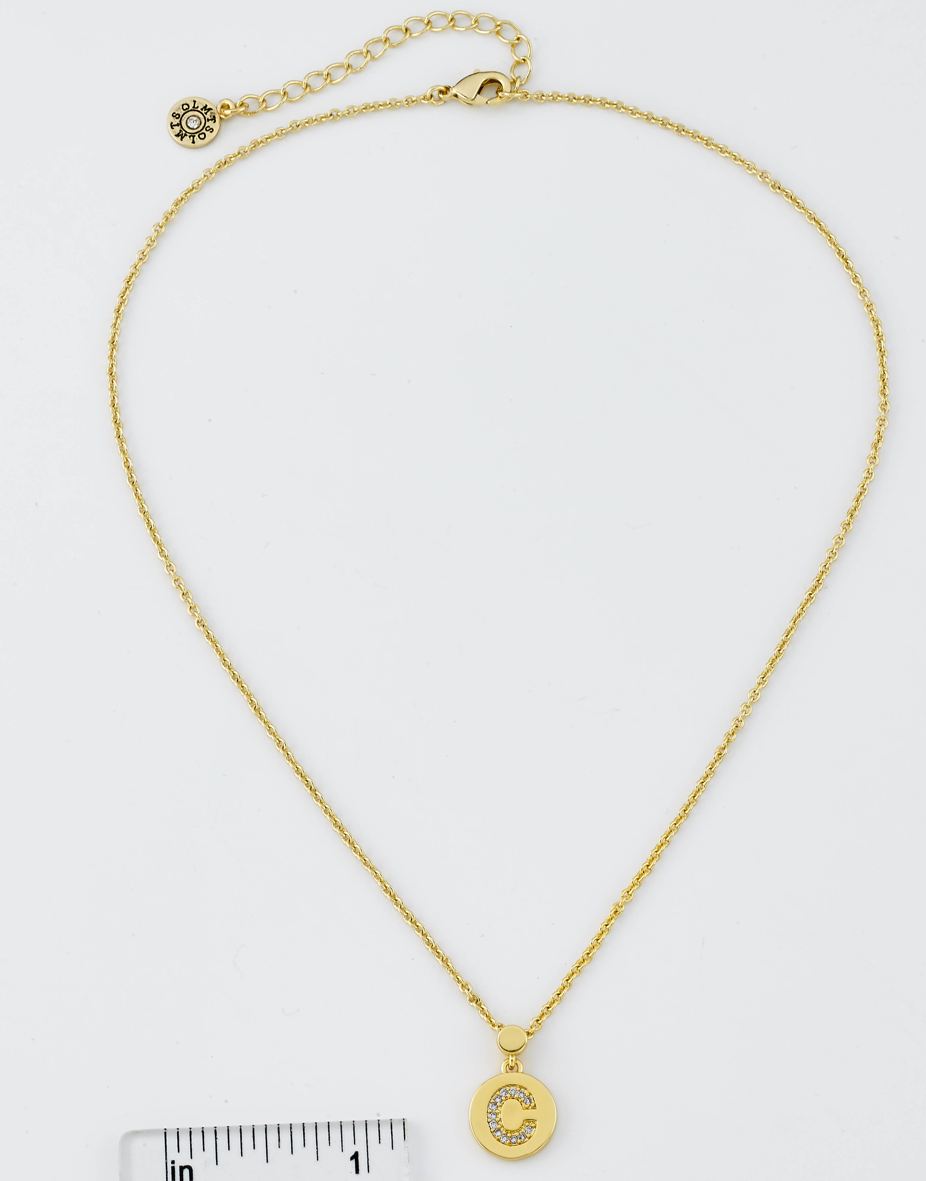 Little Miss Twin Stars - Wholesale Pendant/Charm Necklace - LMTS Classic! Initial Disc Pendant Necklace122