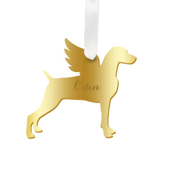 Personalized Angel Weimaraner Ornament - WS for wholesale by Moon and Lola