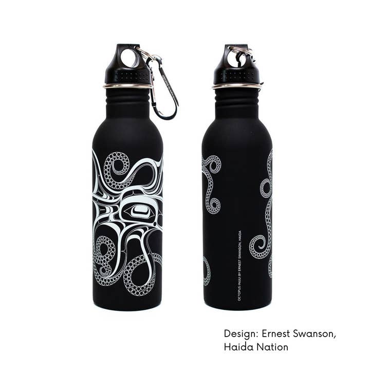 Made By Humans Designs - Wholesale Water Bottle - Water Bottle w/ Contemporary Indigenous Design (25 oz)
