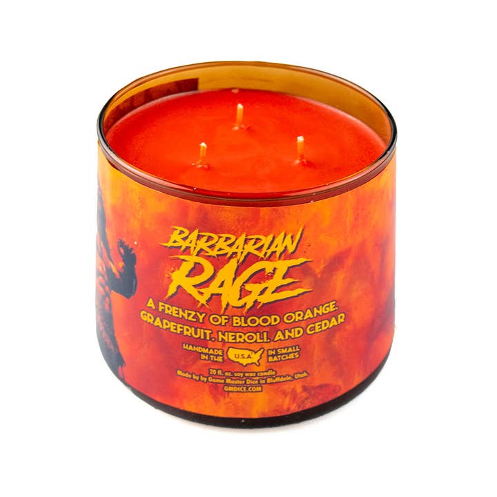 Game Master Dice - Wholesale Travel Candles - Barbarian Rage Gaming Candle