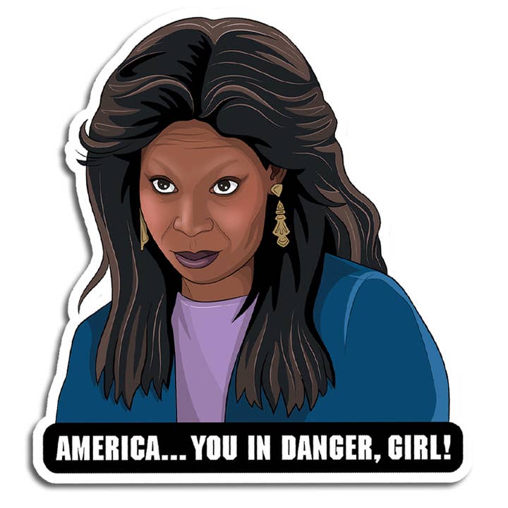 America, You in Danger Girl Die Cut Sticker for wholesale by THE FOUND