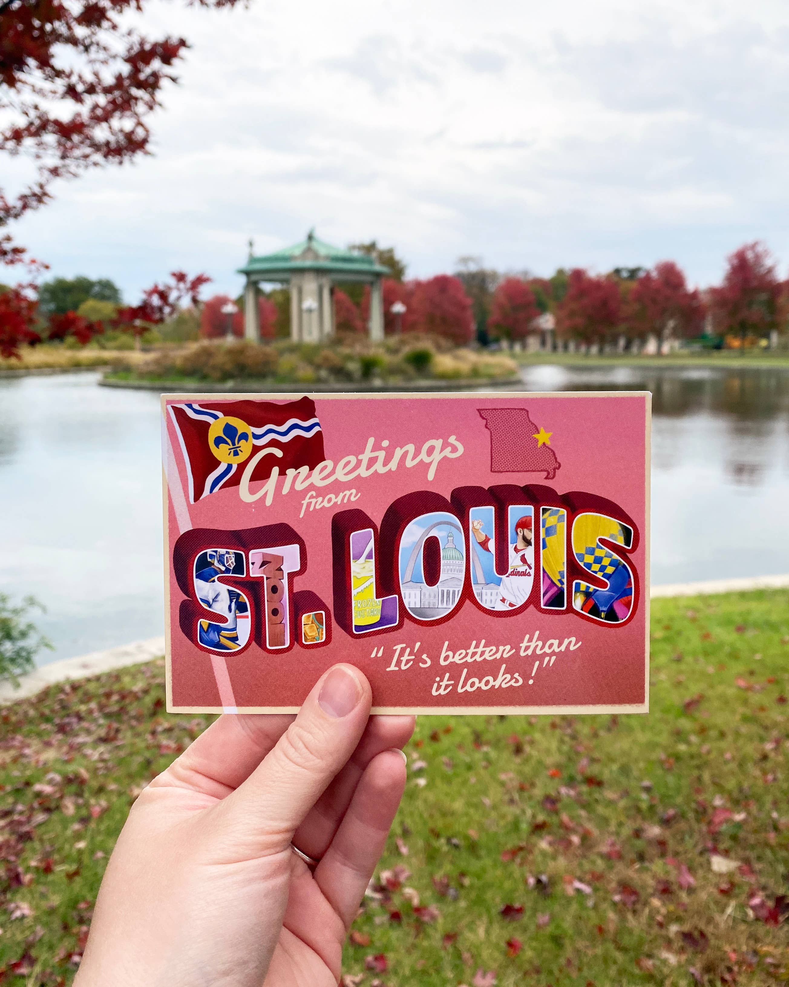 Jillian Kaye Art - Wholesale Postcard - Greetings from St. Louis, MO 4x6 Postcard3