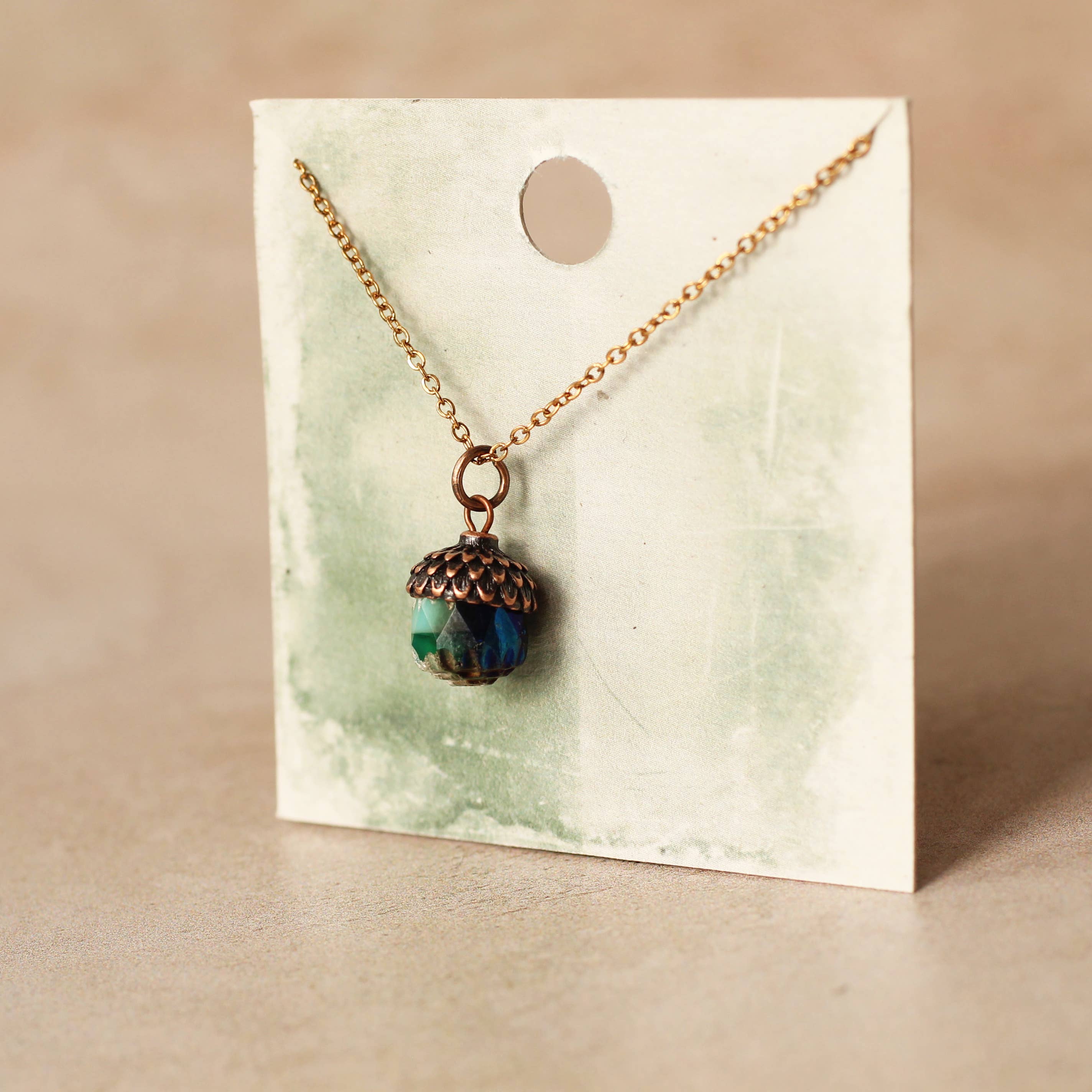 Silk Purse, Sow's Ear – Colar pingente/pendente por atacado – Colar de Bolota Prateada em Azul-Petróleo7