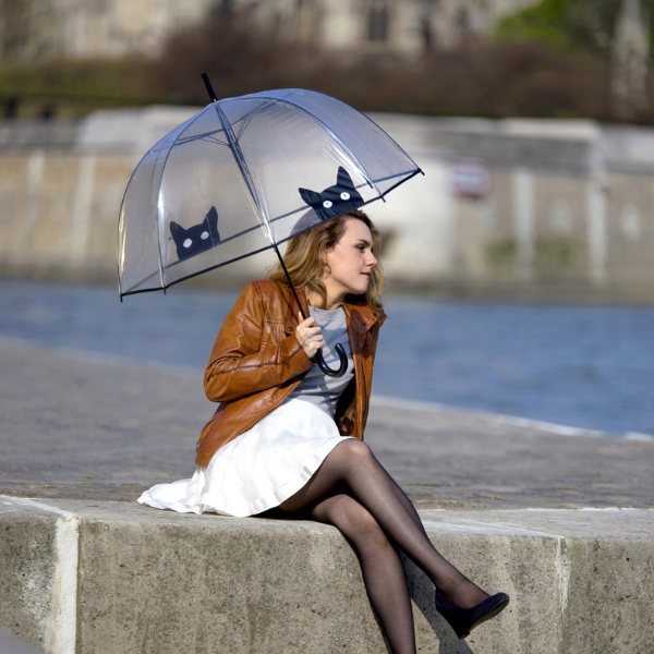 SMATI – wholesale Umbrella – Unisex – Pack of 6 Transparent Umbrellas – Cat and Dog3