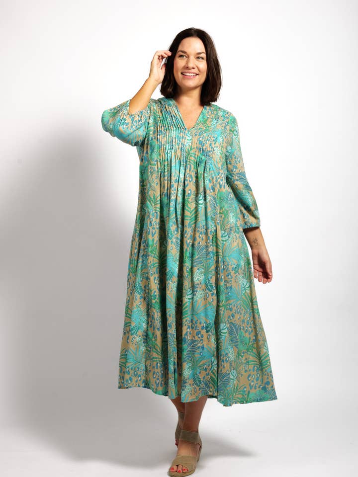 Mozaic by Euro Dreaming - Wholesale Dress – Women's - Freya Dress in Sandy Ferns1